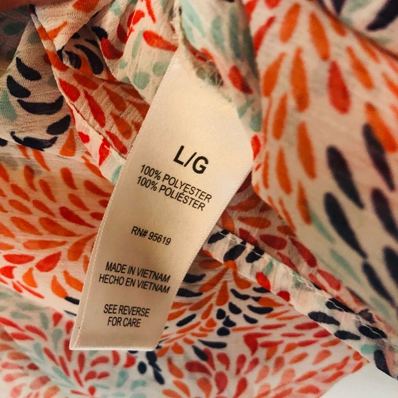 Fever Women's Size L Double Layer Sleeveless Blouse Boho Multicolor - Picture 9 of 9